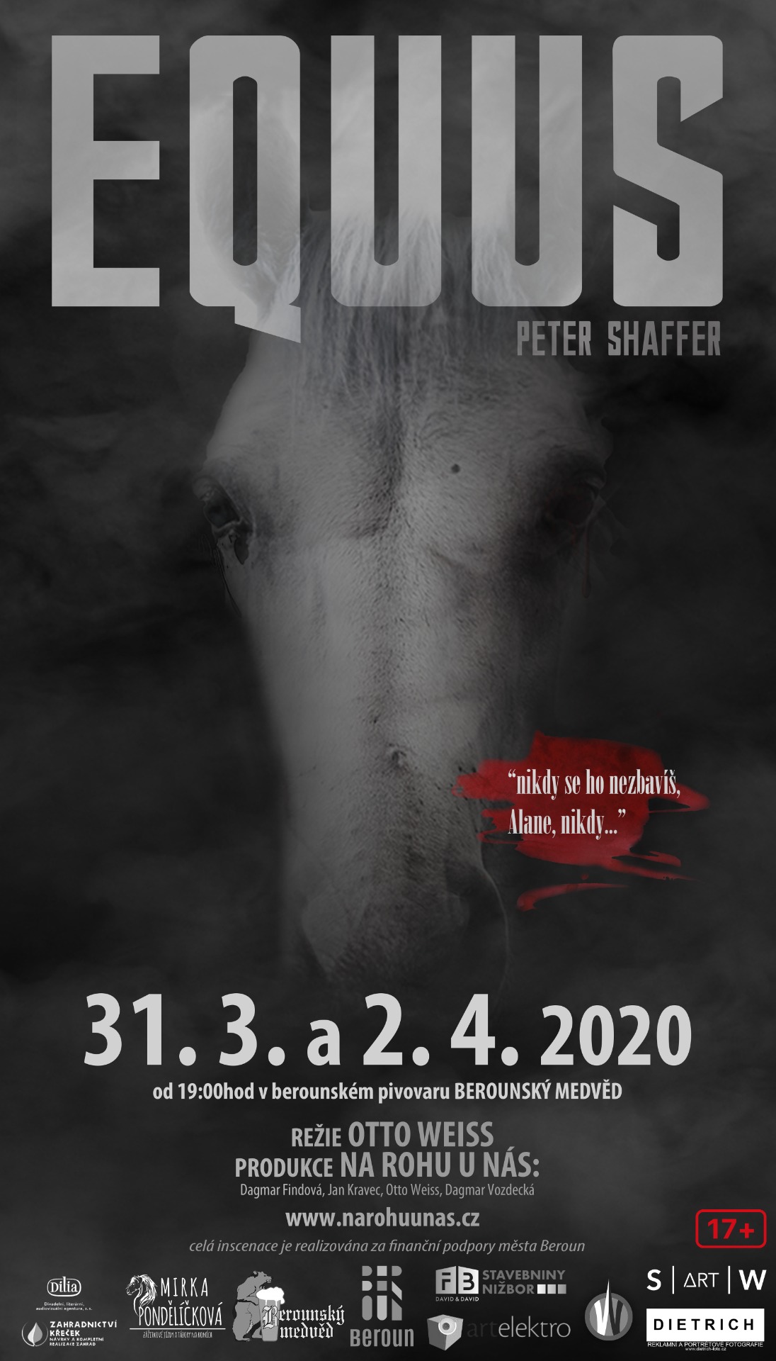 Hlavní divadelní plakát inscenace Equus
