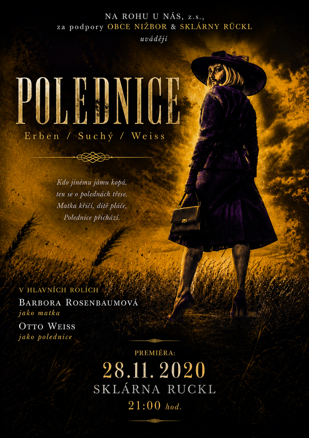 Plakát inscenace Polednice